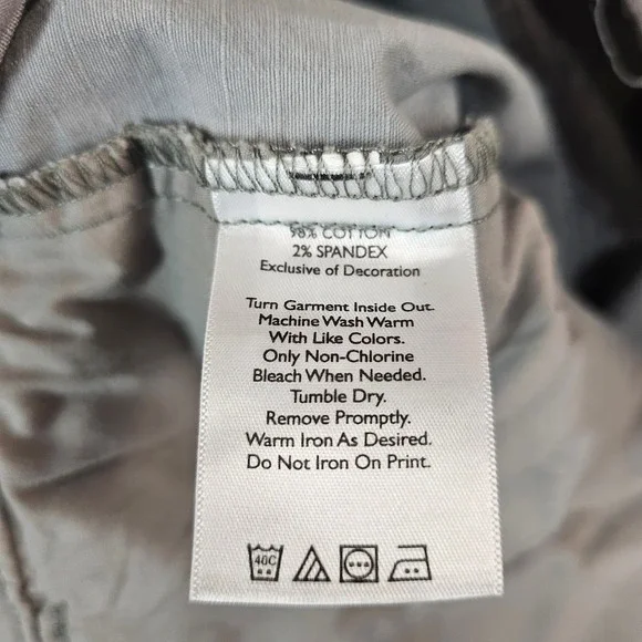 Eddie Bauer Womens 18 Gray Cargo Capri Pants Ripstop Stretch Hiking Crop Pants - Picture 4 of 13